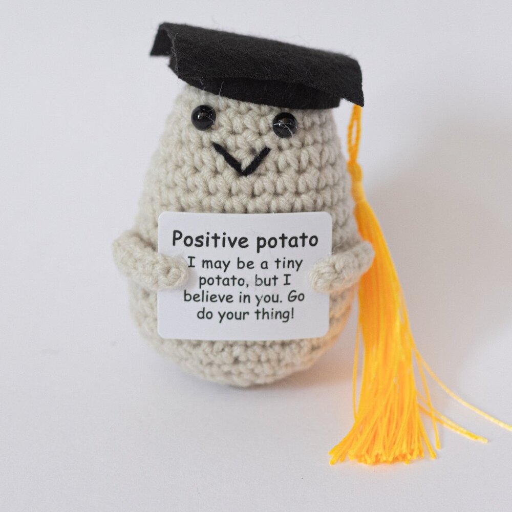 NWT 2 PC Khaki Potato with Sprout/ Graduation Hat
